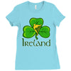 ireland shamrock Ladies Fitted T-Shirt