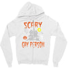 scary gay person Zipper Hoodie