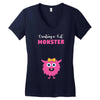 Creating a Lil Monster Baby Girl Women's V-Neck T-Shirt