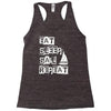 eat sleep sail repeat Racerback Tank