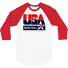 usa basketball logo 3/4 Sleeve Shirt