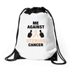 Me Against Uterine Cancer Drawstring Bags