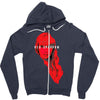 Red Sparrow Zipper Hoodie