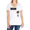 mom of 1 Ladies Curvy T-Shirt