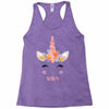 birthday unicorn family series sister Racerback Tank