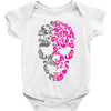 two coloured patterned skull   mens funny Baby Onesie