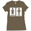 restroom sign sticker vinyl decal Ladies Fitted T-Shirt
