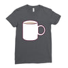 glass and coffee Ladies Fitted T-Shirt
