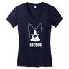 batdog Women's V-Neck T-Shirt