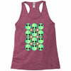 sad alien and daisy nineties grunge pattern Racerback Tank