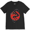 sun dragon with pearl   black red white V-Neck Tee