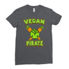 vegan pirate Ladies Fitted T-Shirt