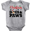 christmas dogs and paws Baby Bodysuit