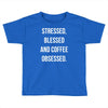 stressed, blessed and coffee obsessed Toddler T-shirt