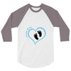 Custom baby boy name maternity design 3/4 Sleeve Shirt