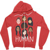 Women's March We are Human Zipper Hoodie