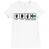rock paper scissors hadouken Ladies Fitted T-Shirt