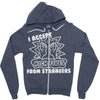 i accept high fives from strangers Zipper Hoodie