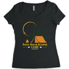 Total Solar Eclipse Camp Women's Triblend Scoop T-shirt