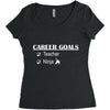 teacher career goals Women's Triblend Scoop T-shirt