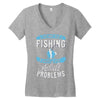 go fishing Women's V-Neck T-Shirt