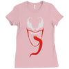 monster face Ladies Fitted T-Shirt