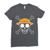 luffy pirate flag Ladies Fitted T-Shirt