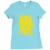 mud smiley face Ladies Fitted T-Shirt