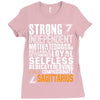Strong Independent Motivated Sagittarius Ladies Fitted T-Shirt