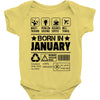 Born In January Baby Onesie