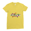 Femen with Flowers Ladies Fitted T-Shirt
