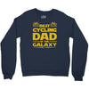 best cycling dad galaxy cycling Crewneck Sweatshirt