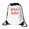 biker baby Drawstring Bags