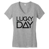 lucky day Women's V-Neck T-Shirt