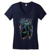 polygonal owl Women's V-Neck T-Shirt