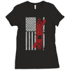 kayak american flag Ladies Fitted T-Shirt