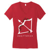 sagittarius rose Women's V-Neck T-Shirt