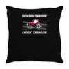 case ih red tractor boy comin' through Throw Pillow