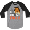 This Girl Loves Her Collie 3/4 Sleeve Shirt