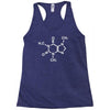 caffeine molecule gamer nerd geek science funny Racerback Tank