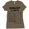 August Girl Facts Leo Ladies Fitted T-Shirt