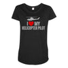 i' love my helicopter pilot Maternity Scoop Neck T-shirt
