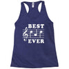 Best Dad Ever Funny Music Note Racerback Tank