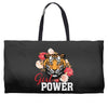 Girl Power White Write Weekender Totes