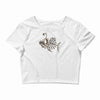 animal fishing tee graphic Crop Top