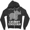 chubby unicorn rhino Zipper Hoodie