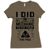 I Did Not Become a Mechanic to Fix Your for Free Ladies Fitted T-Shirt