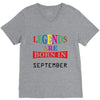 legends are born september V-Neck Tee