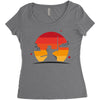 Samurai Sunset Women's Triblend Scoop T-shirt