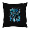 blue vectorfunk Throw Pillow